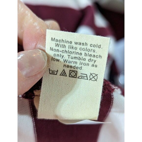 J. Crew Mens Sweatshirt Mercantile 100% Cotton Stripe Red Size Small NWT - Picture 5 of 5